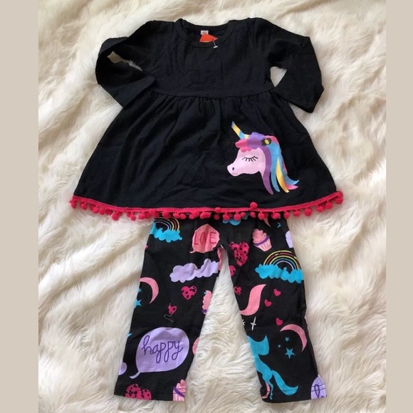 Unicorn Dress & Leggings. 2T - Picture 8 of 8